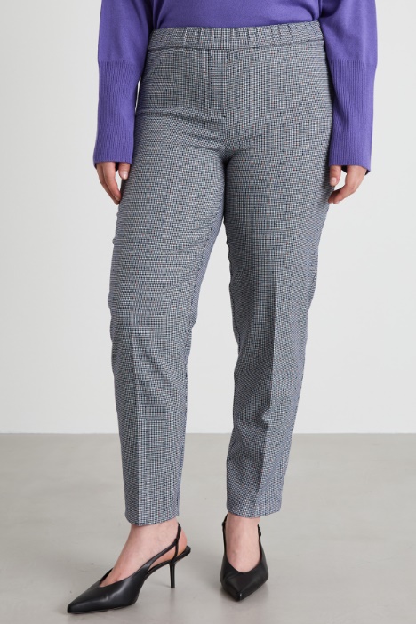 Pantaloni tessuto tinto filo