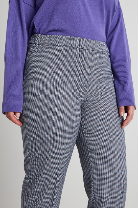 Pantaloni tessuto tinto filo