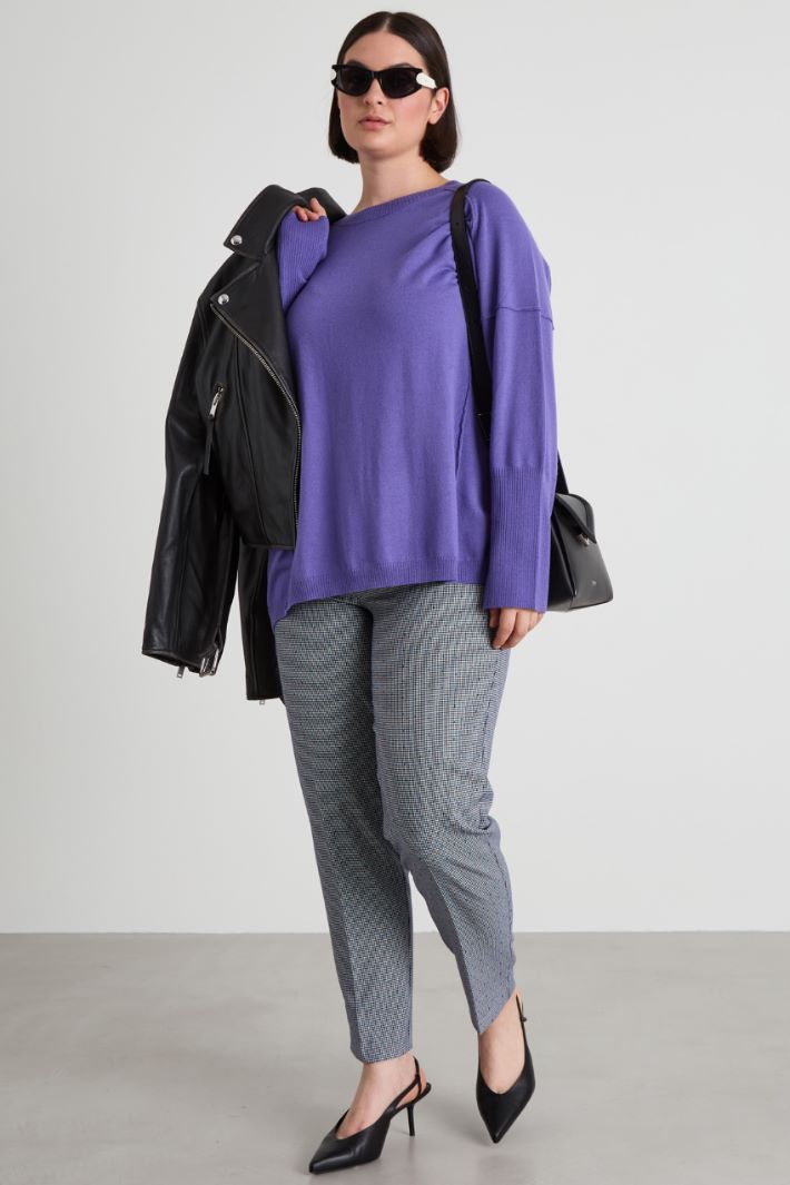Yarn-dyed fabric trousers Intrend