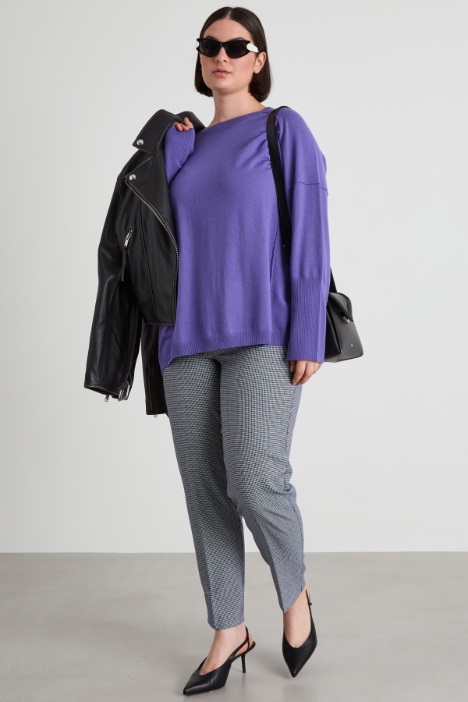 Yarn-dyed fabric trousers Intrend
