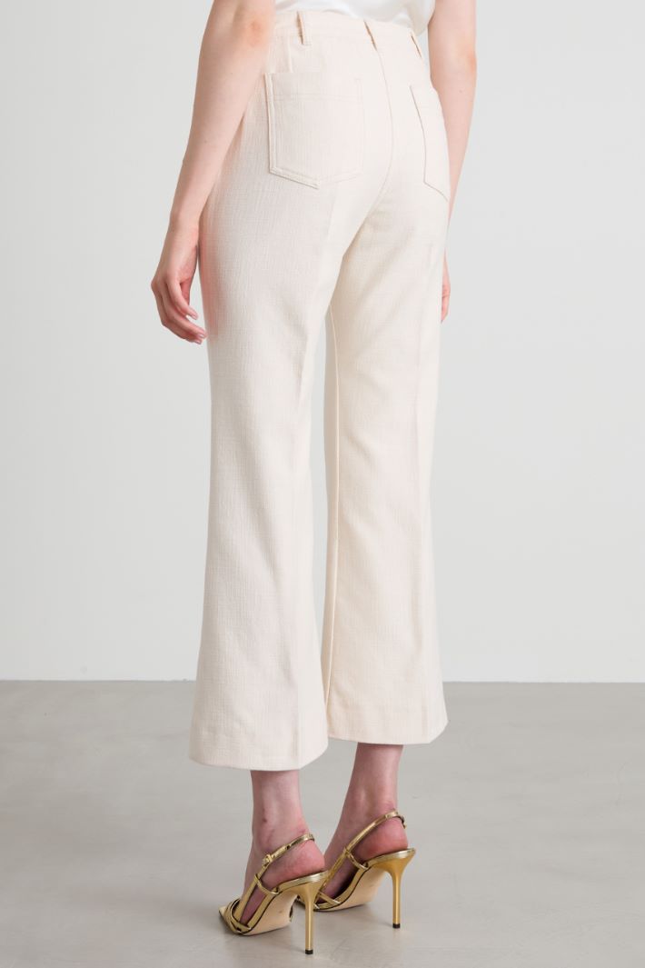 Pantaloni flare in stuoia Intrend - 3