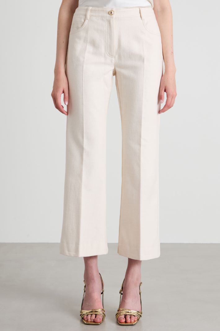 Pantaloni flare in stuoia Intrend - 2