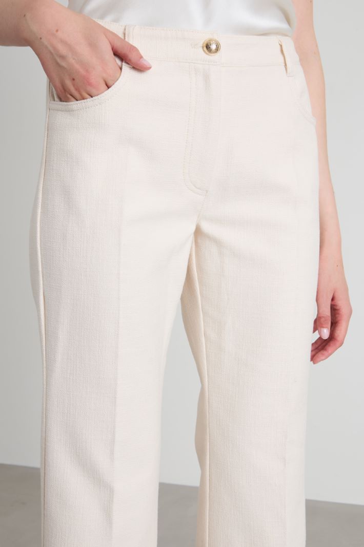 Pantaloni flare in stuoia Intrend - 4