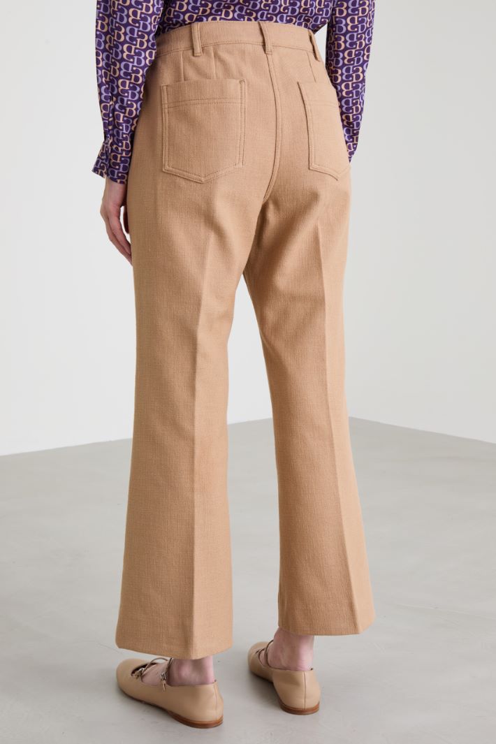 Pantaloni flare in stuoia Intrend - 3