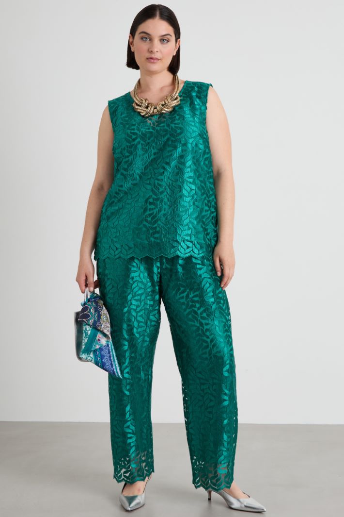 Pantaloni in tulle ricamato Intrend