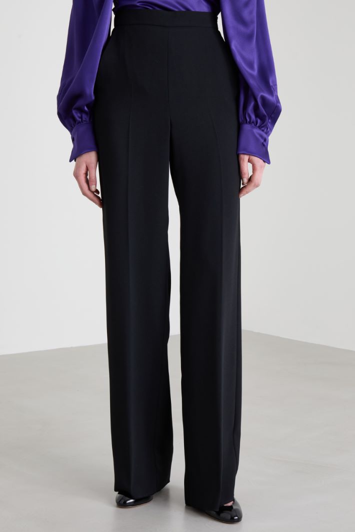Pantaloni dritti a vita alta Intrend - 2