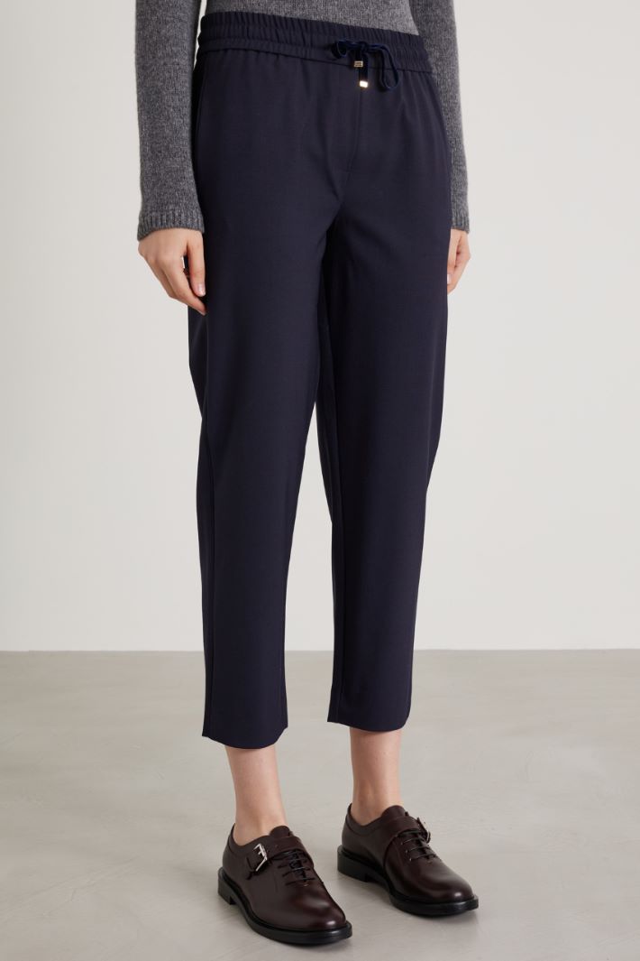 Pantaloni baggy in lana