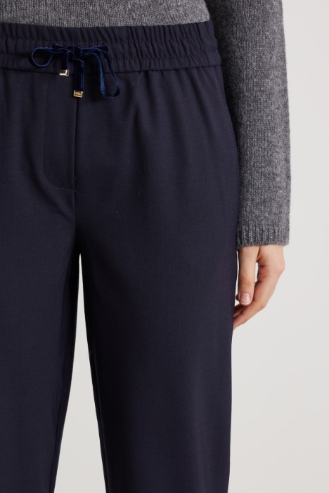 Pantaloni baggy in lana