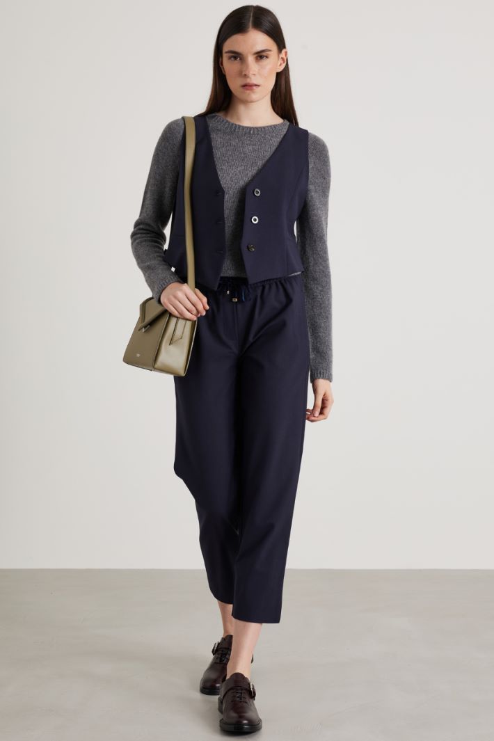 Pantaloni baggy in lana