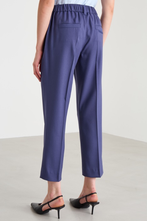 Pantaloni a sigaretta in lana