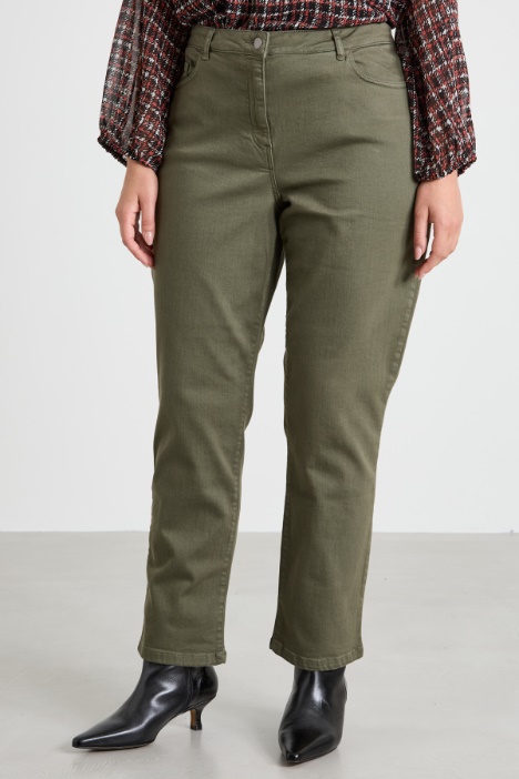 Pantaloni slim in drill