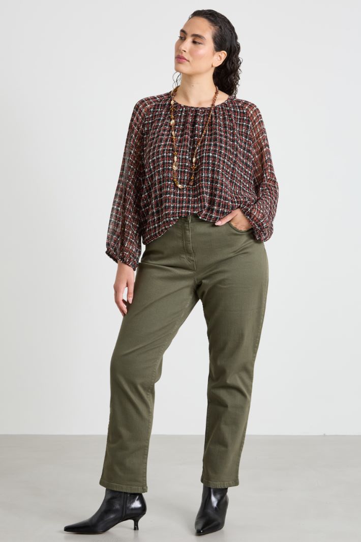 Slim fit drill trousers Intrend