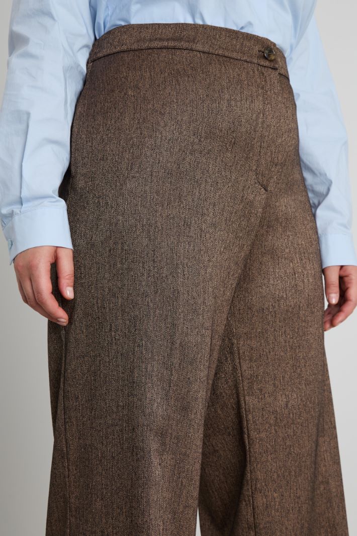 Pantaloni a palazzo con risvolto Intrend - 4
