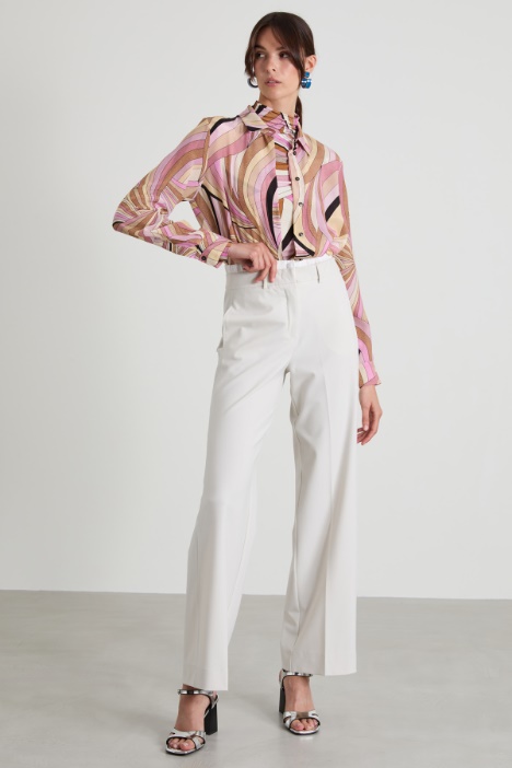 Trousers with satin detail Intrend