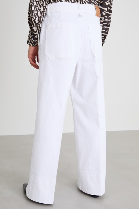 Pantaloni in drill di cotone