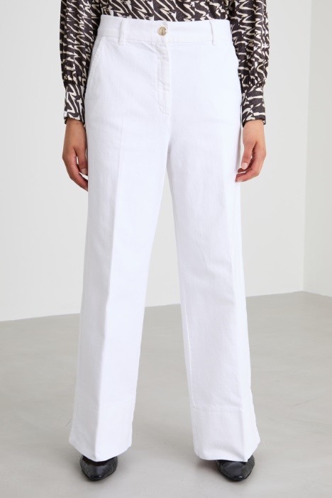 Pantaloni in drill di cotone