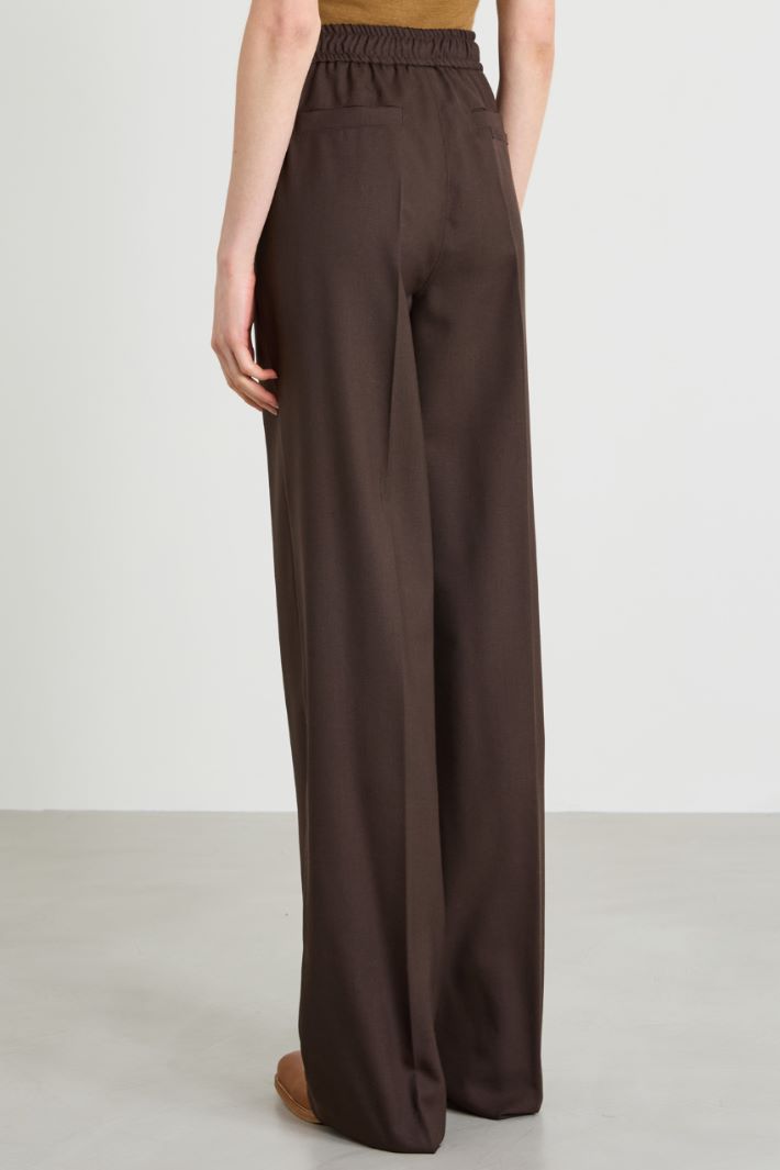 Wool drawstring trousers Intrend - 3