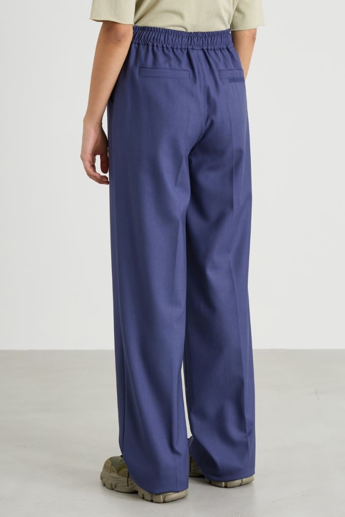 Wool drawstring trousers Intrend - 3