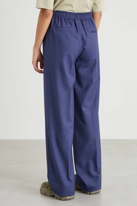 Pantaloni in lana con coulisse