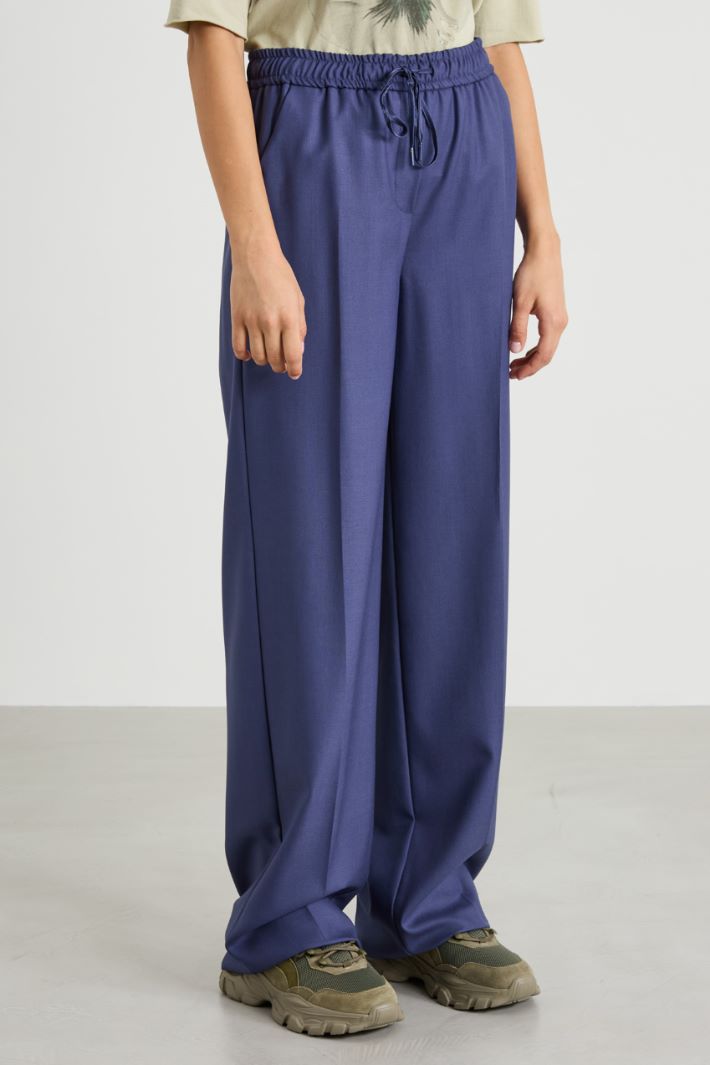 Wool drawstring trousers Intrend - 2