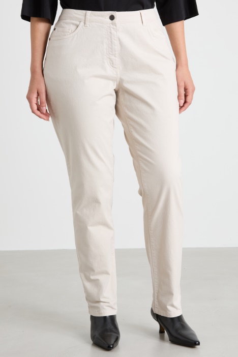 Pantaloni slim in raso