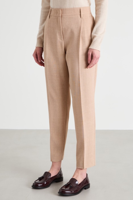 Pantalones de tejido jaspeado