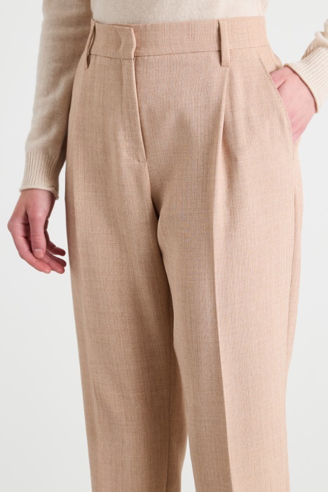 Pantalones de tejido jaspeado