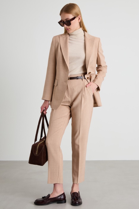 Melange woven trousers Intrend