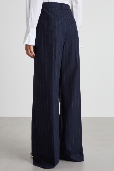 Pantaloni in flanella gessata