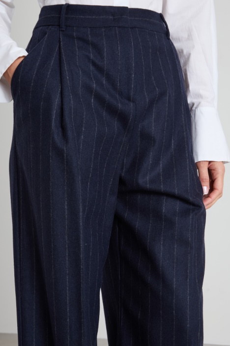 Pantaloni in flanella gessata