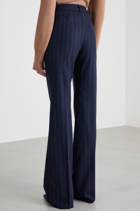 Pantaloni flare gessati