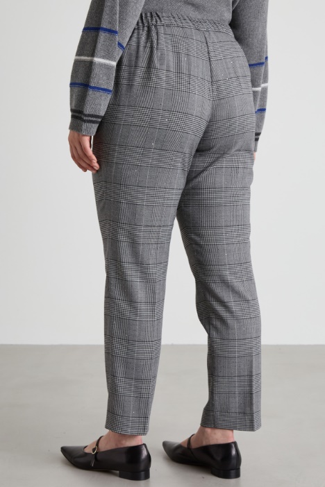 Pantaloni sigaretta in tinto filo