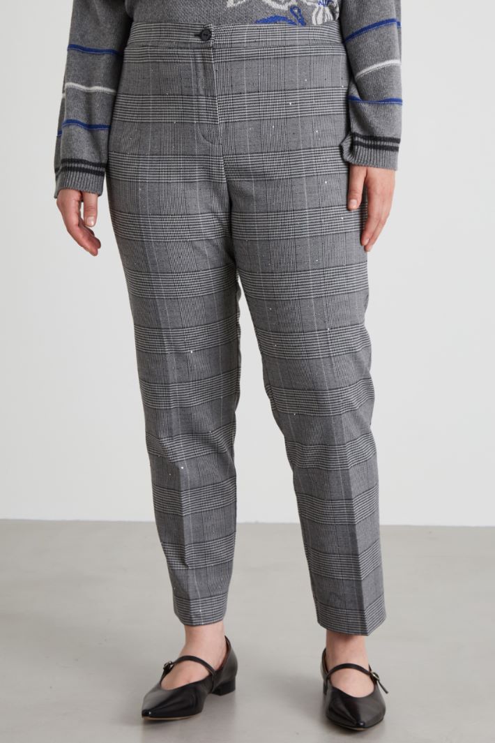 Pantaloni sigaretta in tinto filo Intrend - 2