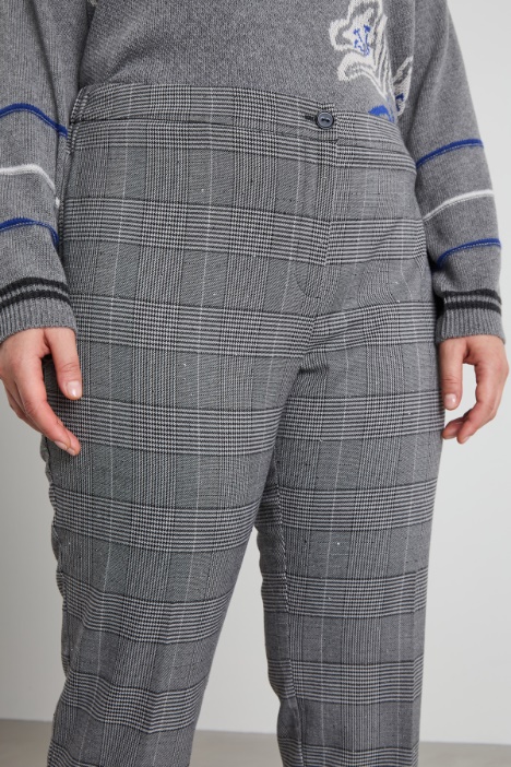 Pantaloni sigaretta in tinto filo