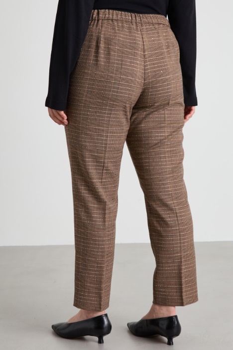 Pantaloni sigaretta in tinto filo