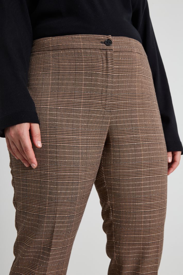 Yarn-dyed cigarette trousers Intrend - 4