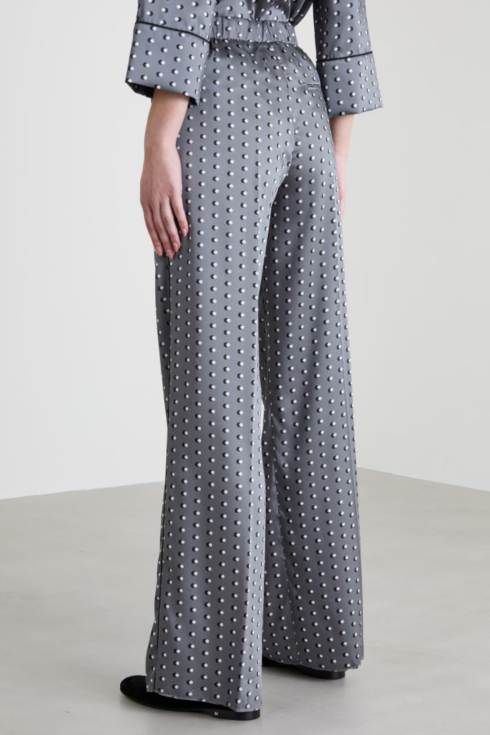 Printed twill trousers Intrend - 3
