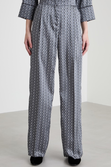 Pantaloni in twill stampato