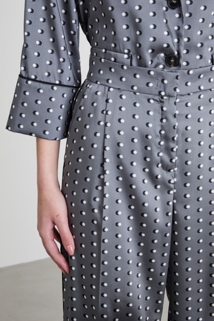 Printed twill trousers Intrend - 4