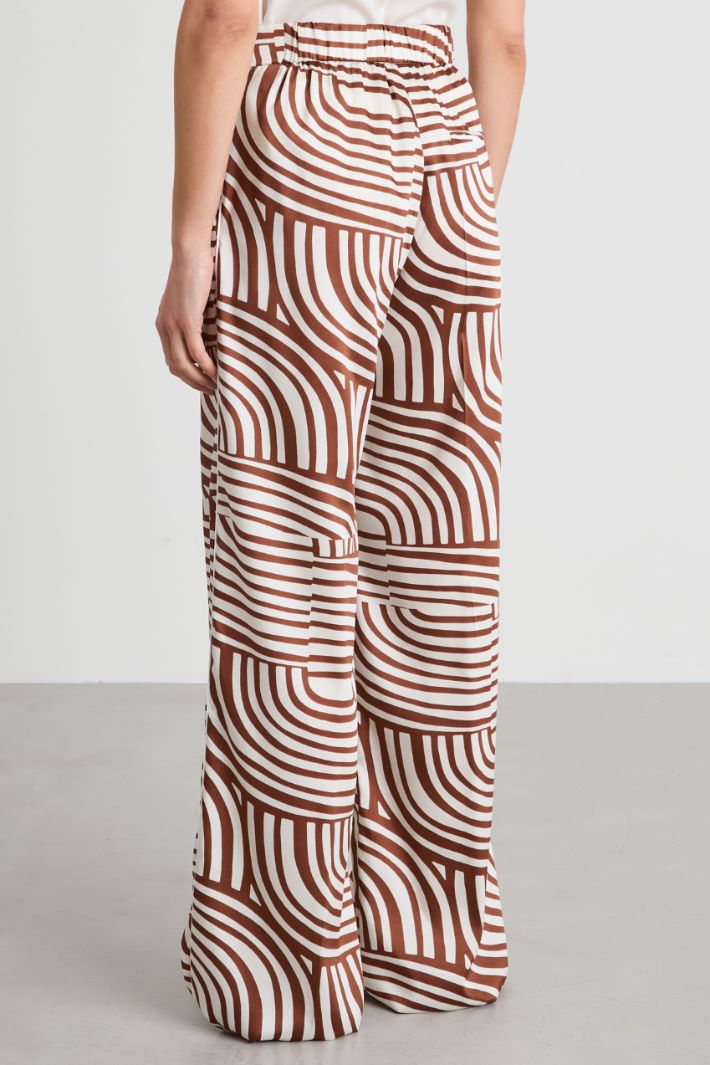 Printed twill trousers Intrend - 3