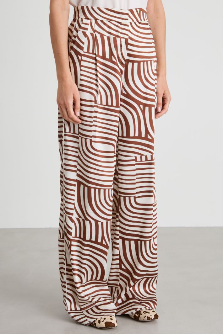 Printed twill trousers Intrend - 2