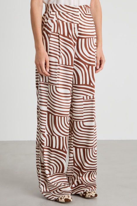 Pantaloni in twill stampato