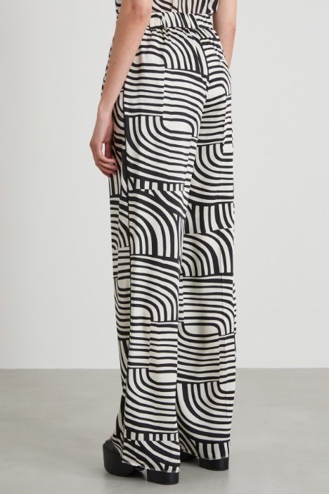 Pantaloni in twill stampato