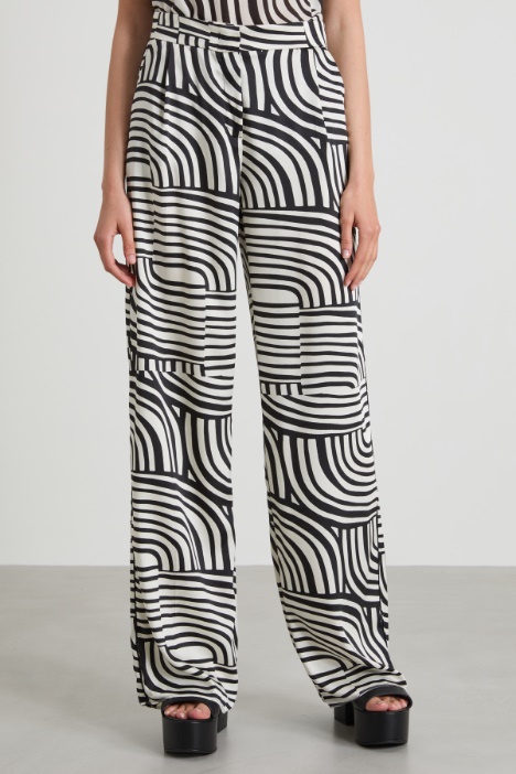 Pantaloni in twill stampato