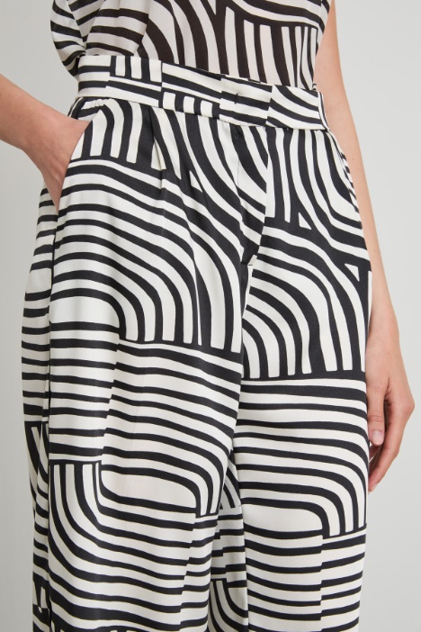 Pantaloni in twill stampato