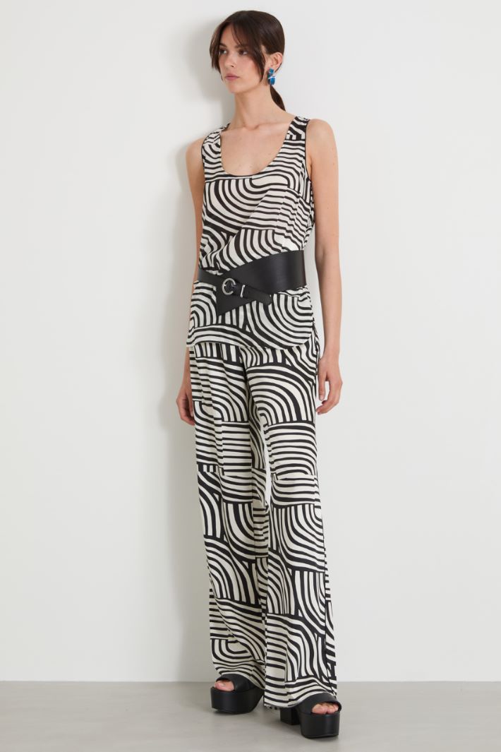 Printed twill trousers Intrend