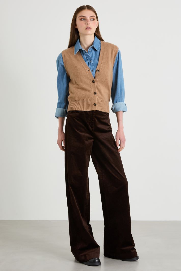 Palazzo velvet trousers Intrend