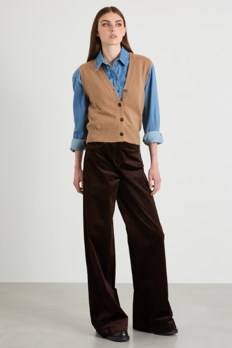 Palazzo velvet trousers Intrend