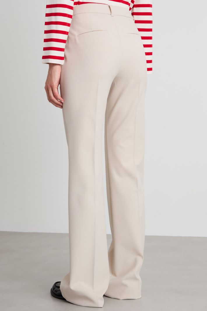 Straight gabardine trousers Intrend - 3