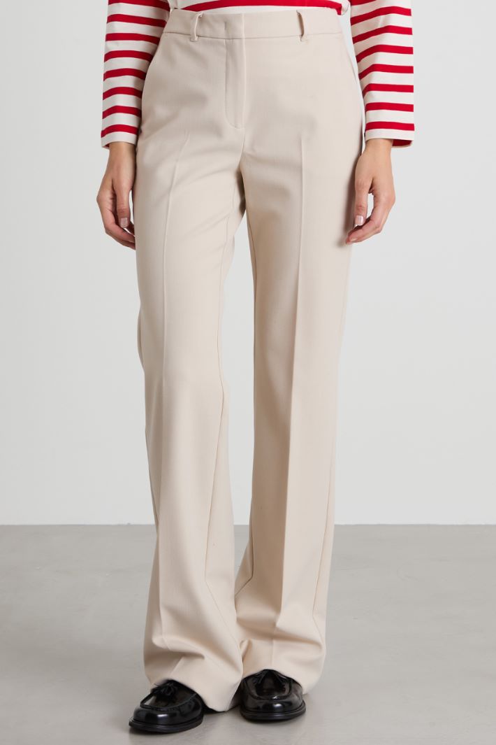 Straight gabardine trousers Intrend - 2